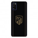 Atlético de Madrid Hülle für Samsung Galaxy A41 Gold Crest Schwarzer Hintergrund – Offiziell lizensiert von Atlético de Madrid