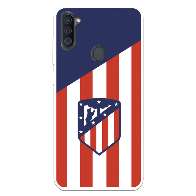 Atlético de Madrid Samsung Galaxy A11 Hülle Atletico de Madrid Wappen Hintergrund – Offizielle Lizenz von Atlético de Madrid