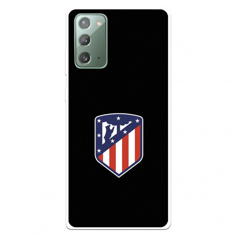 Atlético de Madrid Wappen Schwarzer Hintergrund Samsung Galaxy Note20 – Offizielle Lizenz von Atlético de Madrid