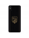 Atlético de Madrid Hülle für Xiaomi Redmi 9A Gold Crest Schwarzer Hintergrund - Atlético de Madrid Offizielle Lizenz