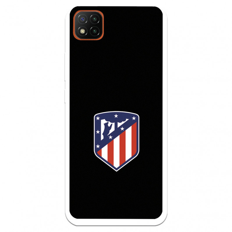 Atlético de Madrid Crest Case für Xiaomi Redmi 9C Schwarzer Hintergrund – Atlético de Madrid Offizielle Lizenz