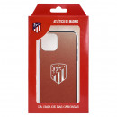 Atlético de Madrid iPhone 12 Pro Max Hülle mit silbernem Wappenhintergrund – offizielle Lizenz von Atlético de Madrid