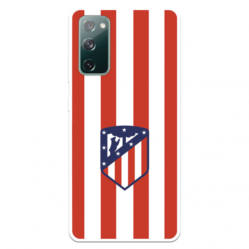 Samsung Galaxy S20 FE Hülle Atlético de Madrid Rotes und weißes Wappen – Offiziell lizenziert von Atlético de Madrid