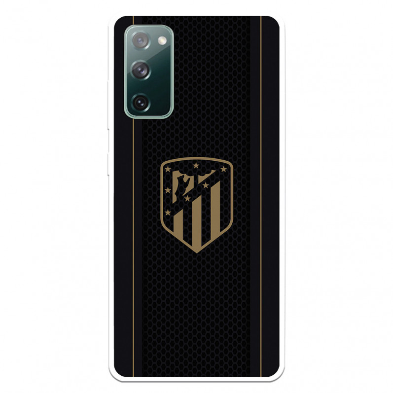 Atlético de Madrid Samsung Galaxy S20 FE Wappen und schwarzem Hintergrund – Offizielle Lizenz von Atlético de Madrid