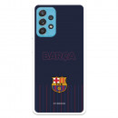 FC Barcelona Barsa Samsung Galaxy A52 5G Hülle mit blauem Hintergrund – Offizielle Lizenz des FC Barcelona