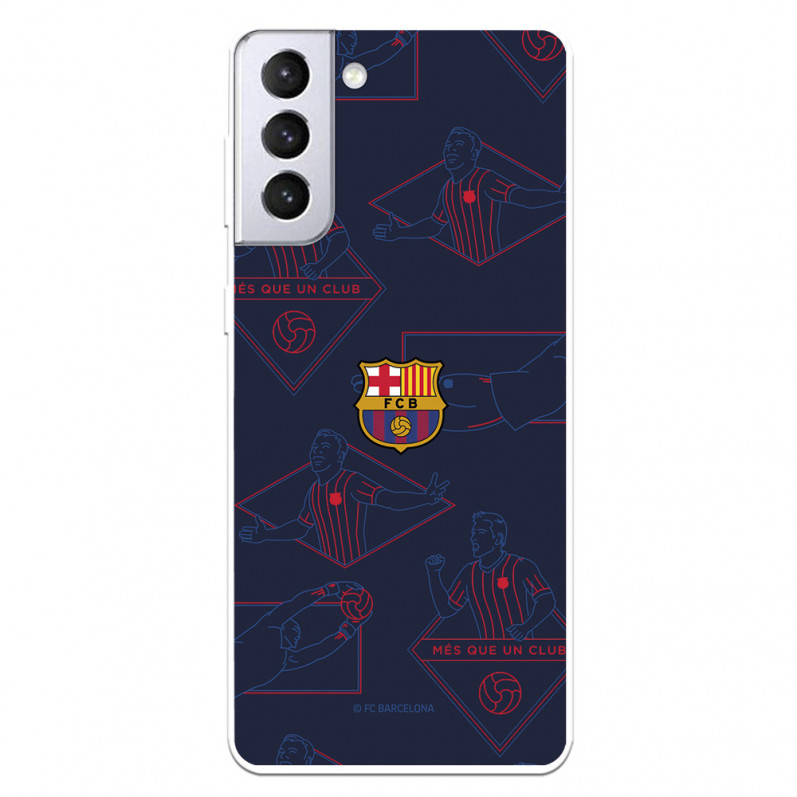 FC Barcelona "Mes que un Club" Samsung Galaxy S21 Plus Hülle - Offizielle FC Barcelona Lizenz