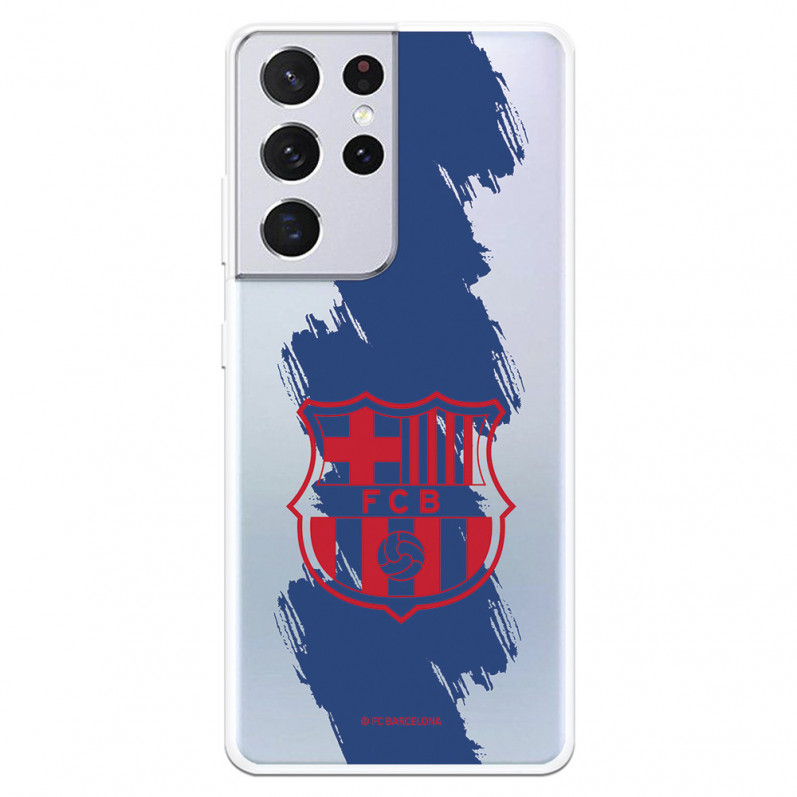 FC Barcelona Samsung Galaxy S21 Ultra Hülle Red Crest Blue Stripes – FC Barcelona Offizielle Lizenz