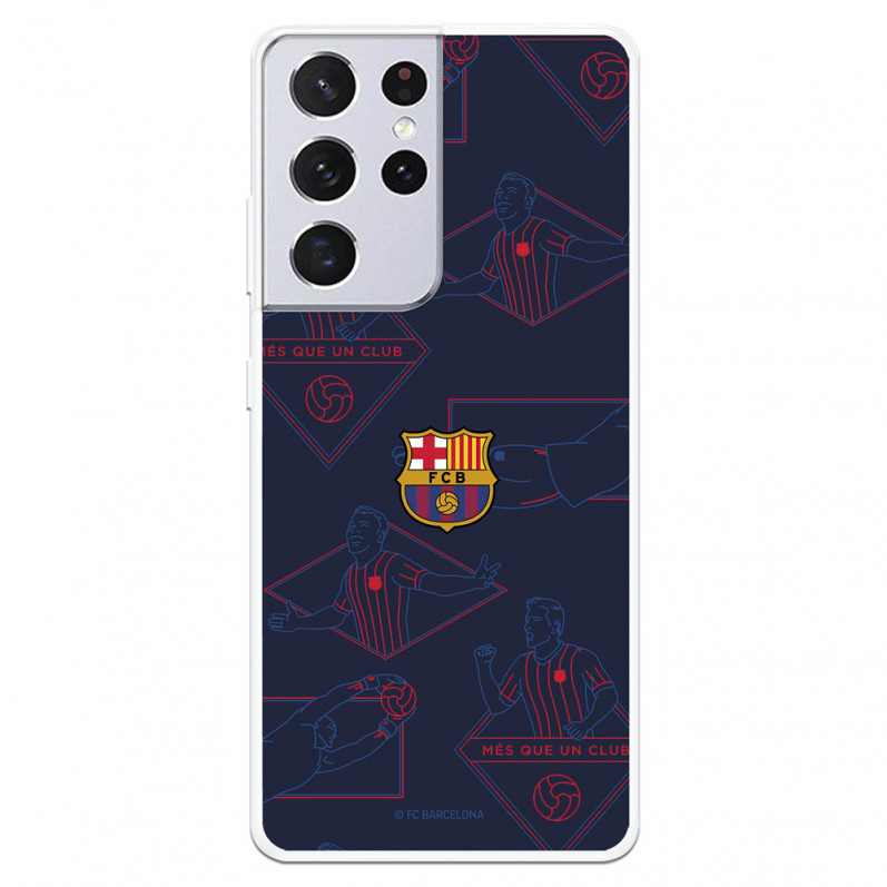 FC Barcelona "Mes que un Club" Samsung Galaxy S21 Ultra Hülle - Offizielle FC Barcelona Lizenz