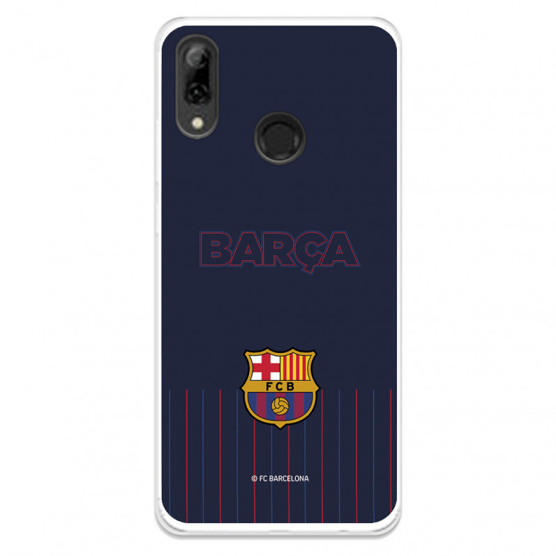 FC Barcelona Hülle für Huawei P Smart 2019 Barsa Blauer Hintergrund – FC Barcelona Offizielle Lizenz