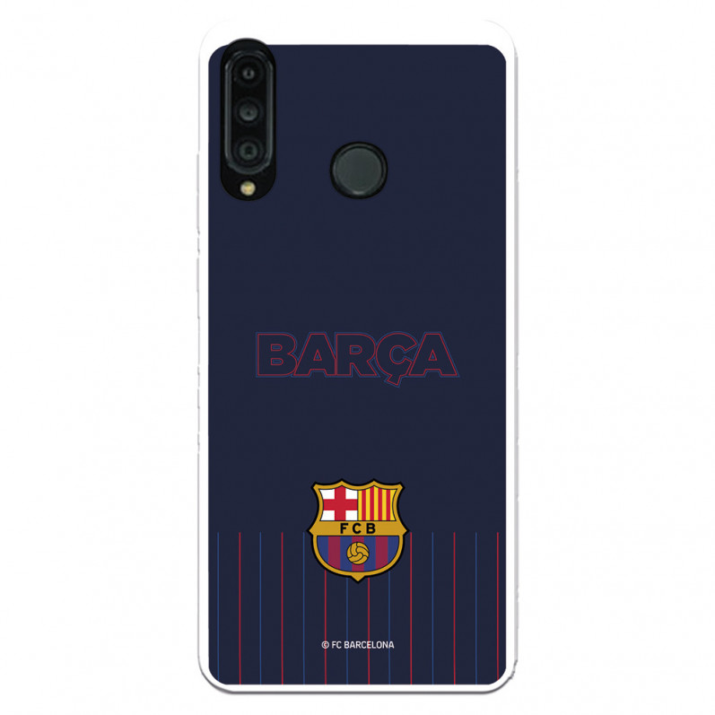 FC Barcelona Hülle für Huawei P30 Lite Barsa Blauer Hintergrund – FC Barcelona Offizielle Lizenz