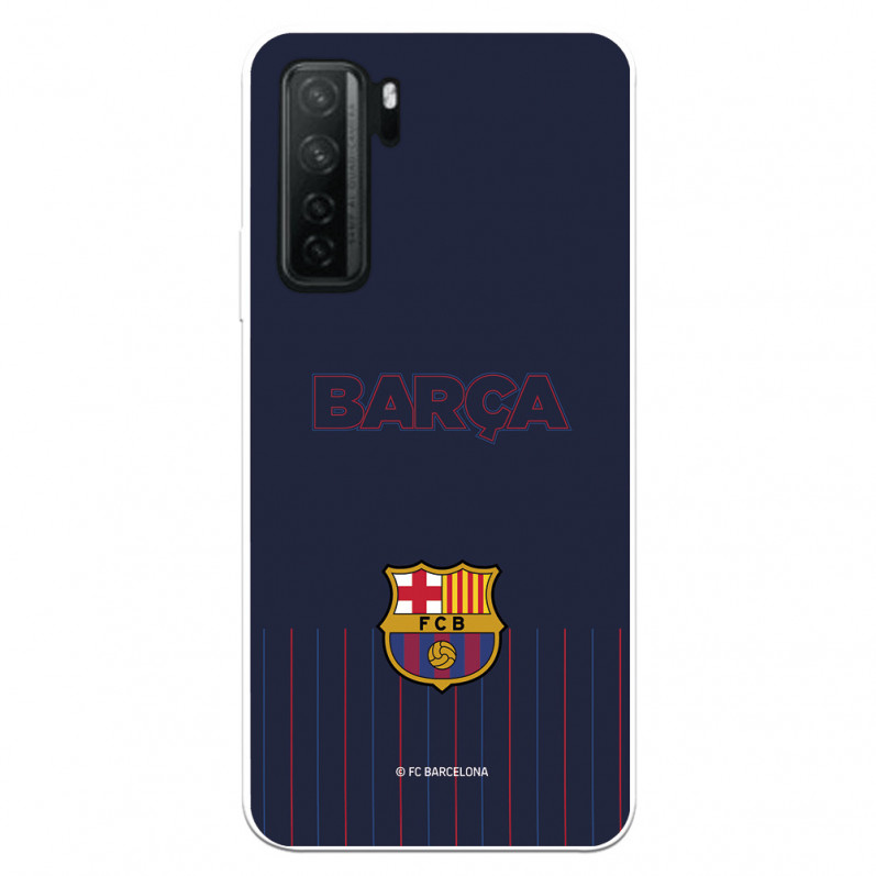 FC Barcelona Hülle für Huawei P40 Lite 5G Barsa Blauer Hintergrund – FC Barcelona Offizielle Lizenz