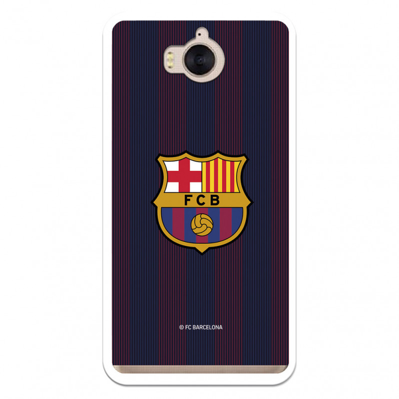 FC Barcelona Huawei Y6 2017 Hülle Blaugrana Lines - FC Barcelona Offizielle Lizenz