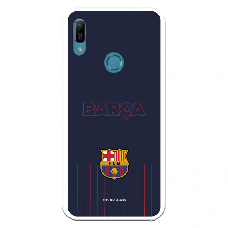 FC Barcelona Hülle für Huawei Y6 2019 Barsa Blauer Hintergrund – FC Barcelona Offizielle Lizenz