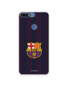 FC Barcelona Huawei Y7 2018 Hülle Blaugrana Lines - FC Barcelona Offizielle Lizenz