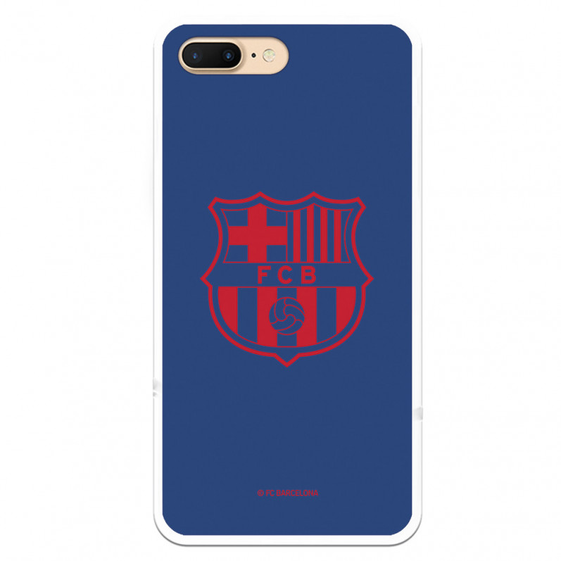 iPhone 7 Plus -Hülle mit rotem Wappen und blauem Hintergrund des FC Barcelona – Offizielle Lizenz des FC Barcelona