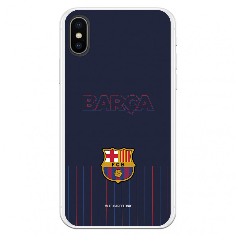 FC Barcelona iPhone X Hülle Barsa Blauer Hintergrund – FC Barcelona Offizielle Lizenz