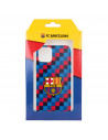 FC Barcelona Crest Squares Background iPhone XR Hülle – Offizielle FC Barcelona Lizenz