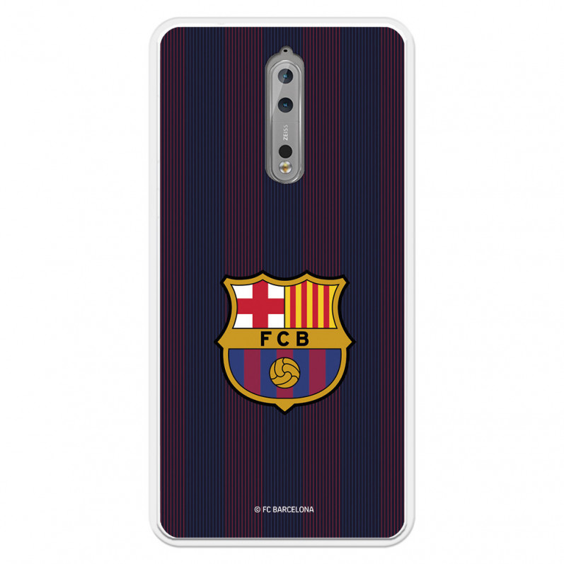 FC Barcelona Nokia 8 Hülle Blaugrana Lines - Offizielle FC Barcelona Lizenz