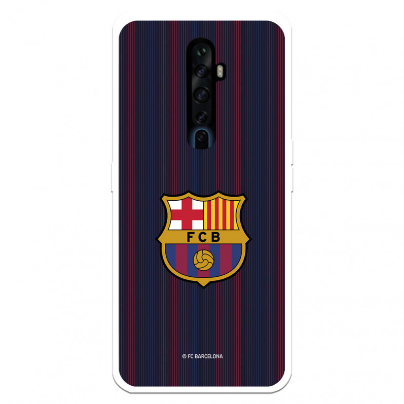 FC Barcelona Oppo Reno 2Z Gehäuse Blaugrana Lines - FC Barcelona Offizielle Lizenz