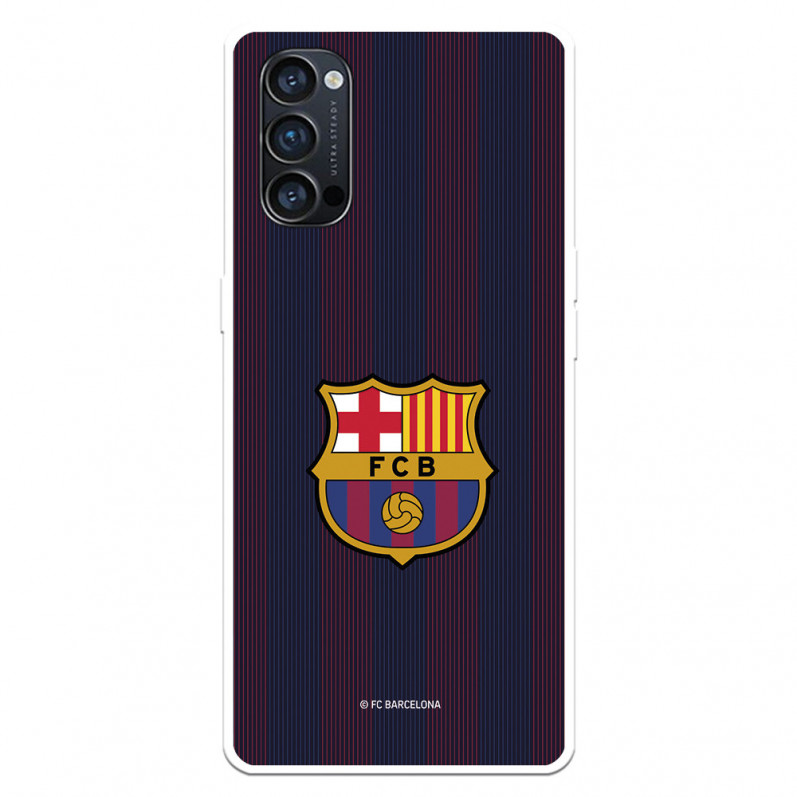 FC Barcelona Oppo Reno 4 Pro Hülle Blaugrana Lines - FC Barcelona Offizielle Lizenz