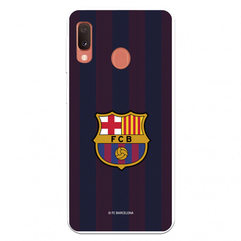 FC Barcelona Samsung Galaxy A20E Hülle Blaugrana Lines – FC Barcelona Offizielle Lizenz