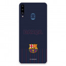 FC Barcelona Barsa Samsung Galaxy A20S Hülle mit blauem Hintergrund – Offizielle FC Barcelona Lizenz