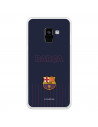 FC Barcelona Barsa Blue Background Samsung Galaxy A8 2018 Hülle – Offizielle FC Barcelona Lizenz