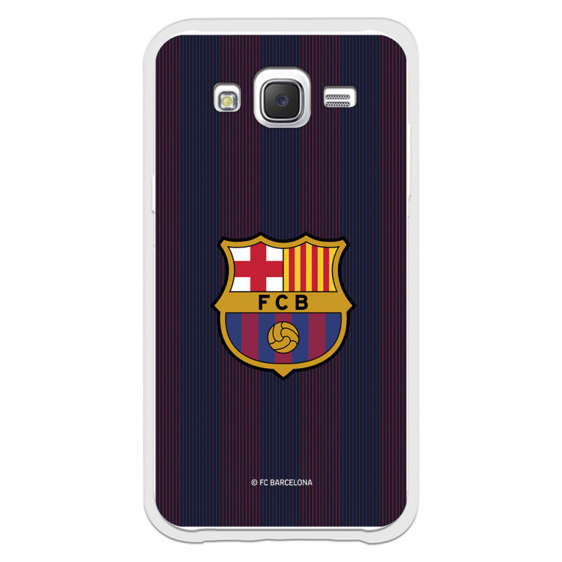 FC Barcelona Samsung Galaxy J5 Hülle Blaugrana Lines – FC Barcelona Offizielle Lizenz