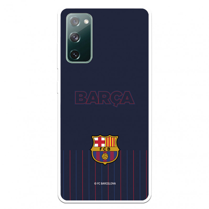 FC Barcelona Barsa Samsung Galaxy S20 FE Hülle mit blauem Hintergrund – Offizielle FC Barcelona Lizenz