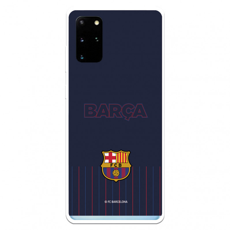 FC Barcelona Barsa Blauer Hintergrund Samsung Galaxy S20 Plus Hülle – Offizielle FC Barcelona Lizenz