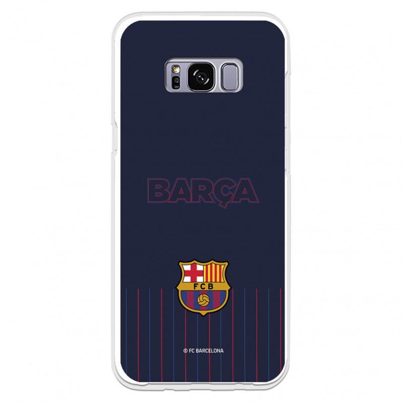 FC Barcelona Barsa Blauer Hintergrund Samsung Galaxy S8 Plus Hülle – Offizielle FC Barcelona Lizenz