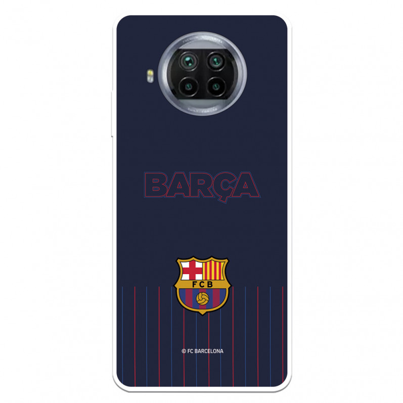 Hülle für Xiaomi Mi 10T Lite FC Barcelona Barsa Blauer Hintergrund - FC Barcelona Offizielle Lizenz