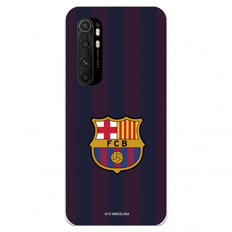 FC Barcelona Xiaomi Mi Note 10 Lite Hülle Blaugrana Lines - FC Barcelona Offizielle Lizenz