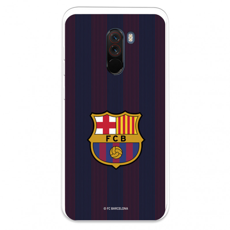 FC Barcelona Xiaomi Pocophone F1 Hülle Blaugrana Lines - FC Barcelona Offizielle Lizenz