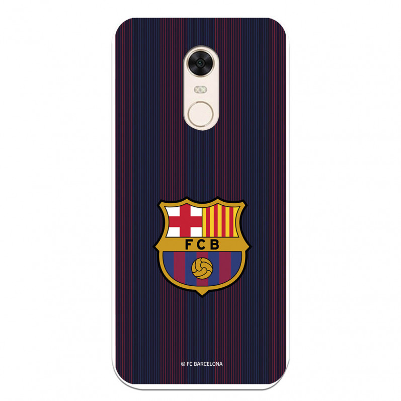 FC Barcelona Xiaomi Redmi 5 Plus Hülle Blaugrana Lines - FC Barcelona Offizielle Lizenz