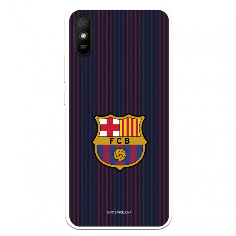 FC Barcelona Xiaomi Redmi 9A Gehäuse Blaugrana Lines - FC Barcelona Offizielle Lizenz