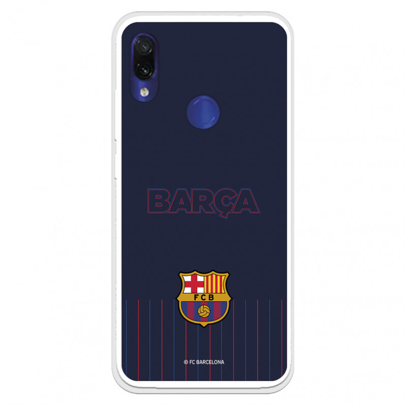 Hülle für Xiaomi Redmi Note 7 FC Barcelona Barsa Blauer Hintergrund - FC Barcelona Offizielle Lizenz