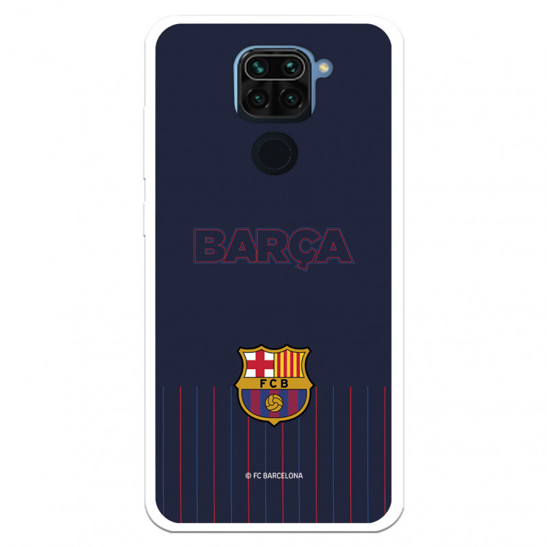 FC Barcelona Hülle für Xiaomi Redmi Note 9 Barsa Blauer Hintergrund – FC Barcelona Offizielle Lizenz