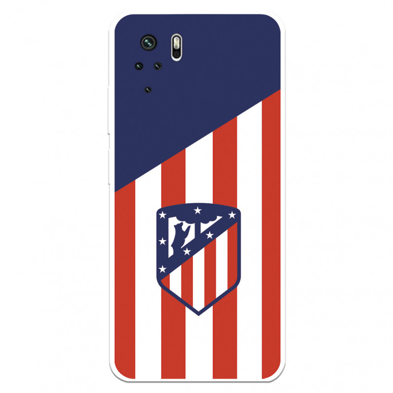 Funda para Xiaomi Redmi Note 10 del Atleti Escudo Fondo Atletico - Licencia Oficial Atlético de Madrid