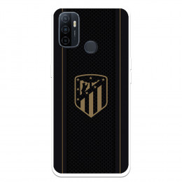 Funda para Oppo A53 del Atleti Escudo Dorado Fondo Negro - Licencia Oficial Atlético de Madrid