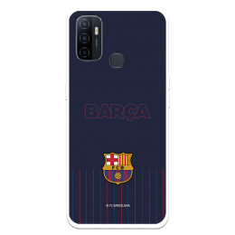 Funda para Oppo A53 del Barcelona Barsa Fondo Azul - Licencia Oficial FC Barcelona