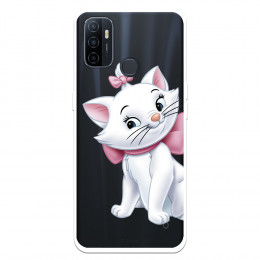 Funda para Oppo A53 Oficial de Disney Marie Silueta - Los Aristogatos