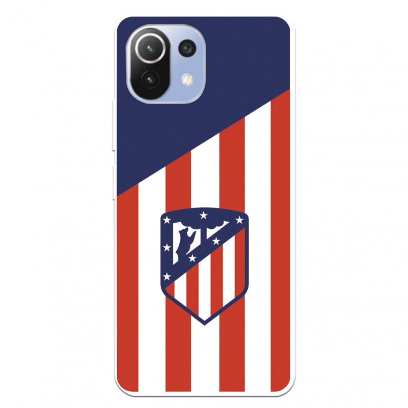 Funda para Xiaomi Mi 11 Lite del Atleti Escudo Fondo Atletico - Licencia Oficial Atlético de Madrid