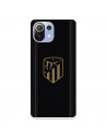 Funda para Xiaomi Mi 11 Lite del Atleti Escudo Dorado Fondo Negro - Licencia Oficial Atlético de Madrid