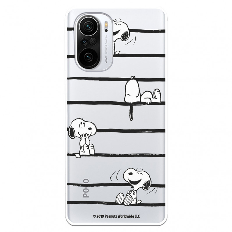 Fundaara Xiaomi Mi 11i Oficial de Peanuts Snoopy rayas - Snoopy