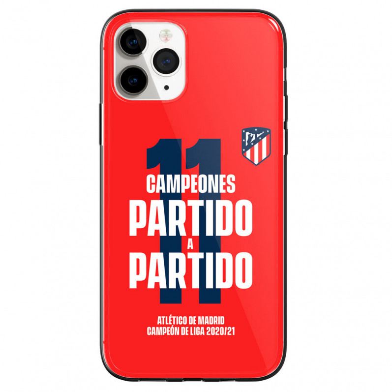 LaLiga Atlético de Madrid Meisterkoffer – 11 „Partido a Partido“ Roter Hintergrund