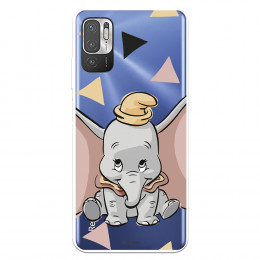 Funda para Xiaomi Redmi Note 10 5G Oficial de Disney Dumbo Silueta Transparente - Dumbo