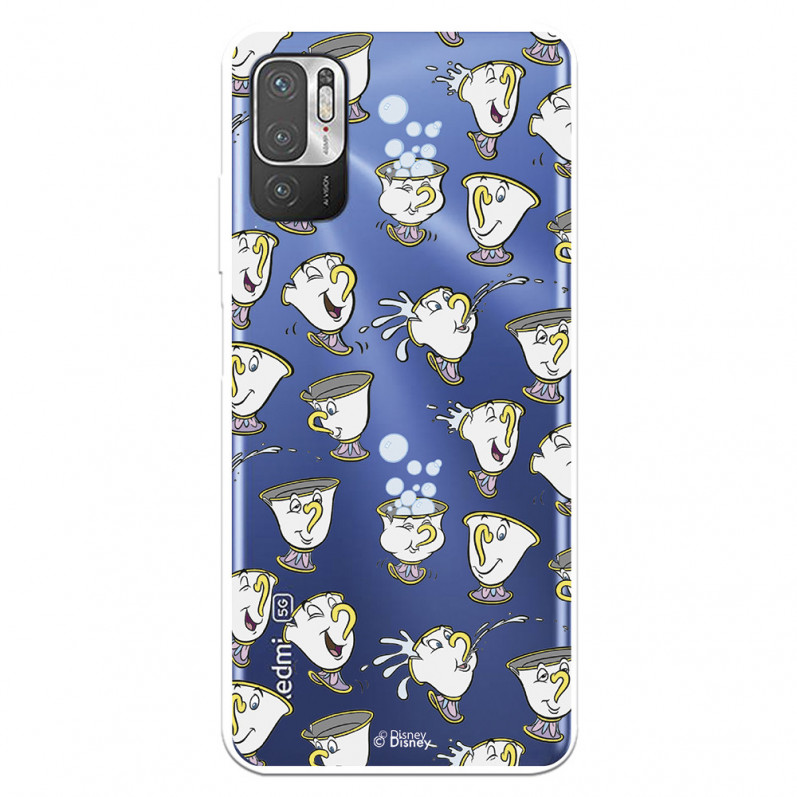 Funda para Xiaomi Redmi Note 10 5G Oficial de Disney Chip Potts Siluetas - La Bella y la Bestia