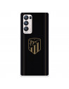 Funda para Oppo Find X3 Neo del Atleti Escudo Dorado Fondo Negro - Licencia Oficial Atlético de Madrid