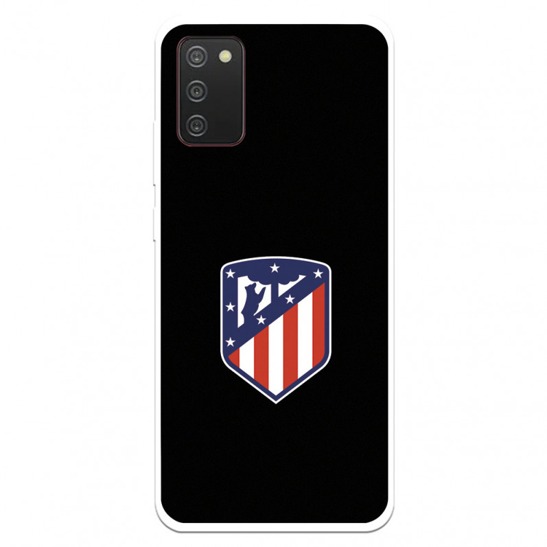 Funda para Samsung Galaxy A02s del Atleti Escudo Fondo Negro - Licencia Oficial Atlético de Madrid